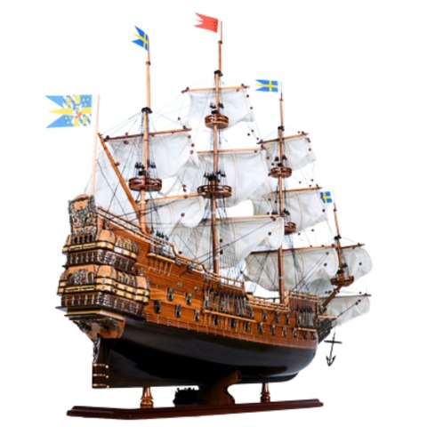 Ekskluzywny model żaglowca Vasa z rozwiniętymi żaglami - Vasa80R