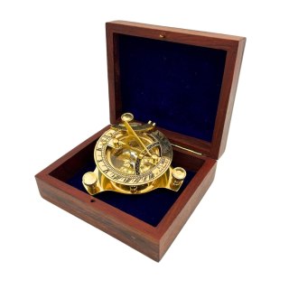 Kompas Mosiężny w Pudełku Drewnianym - Dollond Retro - SD14/2.5