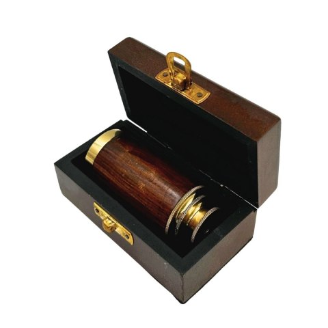 Luneta Mosiężna w Pudełku Drewnianym - HT06