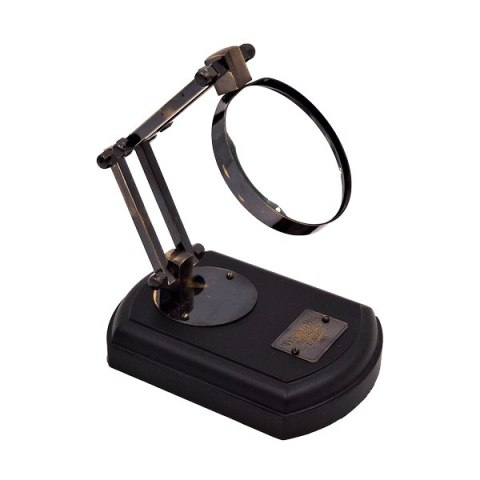 Lupa na drewnianej podstawie - MG4ZS