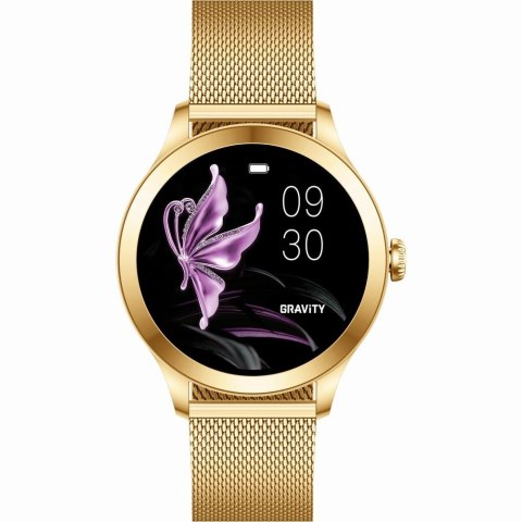 Smartwatch Gravity Biało Złoty 2 Paski GT25-2 PRO
