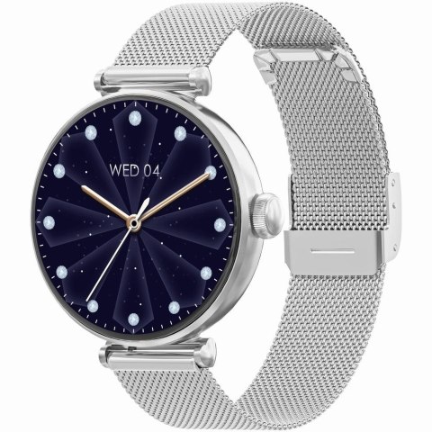 Smartwatch Gravity Srebrno Biały 2 Paski GT26-8