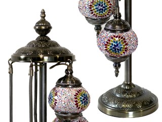 Lampa podłogowa - pięć kloszy, wielokolorowych