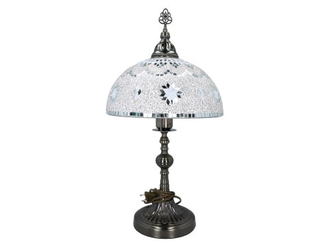 Lampa stołowa - abażu, biały