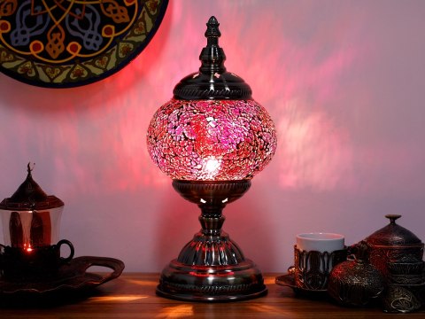 Lampa stołowa - klosz pojedynczy, wielokolorowy