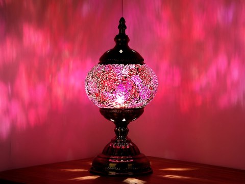 Lampa stołowa - klosz pojedynczy, wielokolorowy