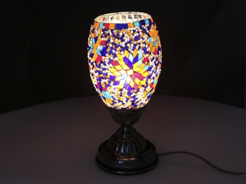Lampa stołowa - klosz pojedynczy, wielokolorowy