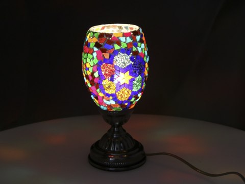 Lampa stołowa - klosz pojedynczy, wielokolorowy