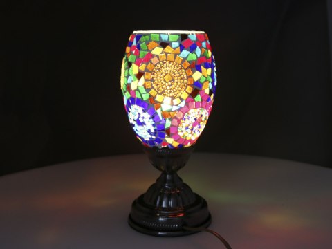 Lampa stołowa - klosz pojedynczy, wielokolorowy