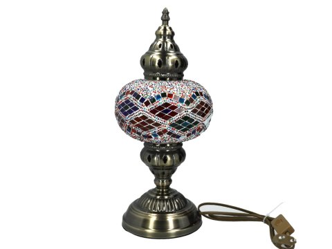 Lampa stołowa - klosz pojedynczy, wielokolorowy