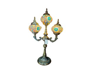 Lampa stołowa - trzy klosze, wielokolorowe