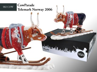 CowParade Telemark Norway 2006, Ski Cow - aka Loypelin Lauslam, autor: Maria Foss.