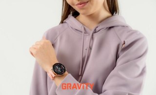 Smartwatch Gravity Różowe Złoto Pasek + Bransoleta GT11-5