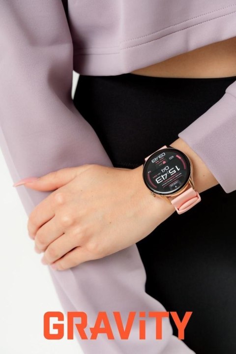 Smartwatch Gravity Różowe Złoto Pasek + Bransoleta GT11-5
