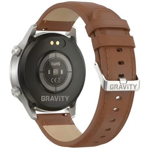 Smartwatch Gravity Srebrny 2 Paski GT10-8