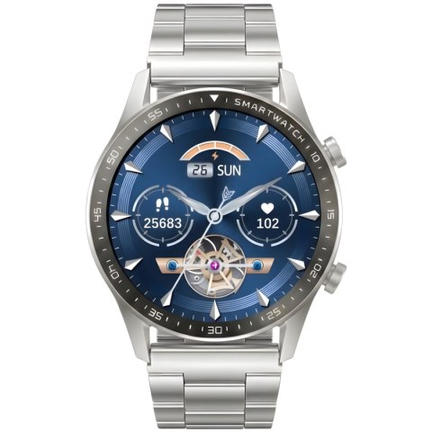 Smartwatch Gravity Srebrny Bransoleta + Pasek GT10-6