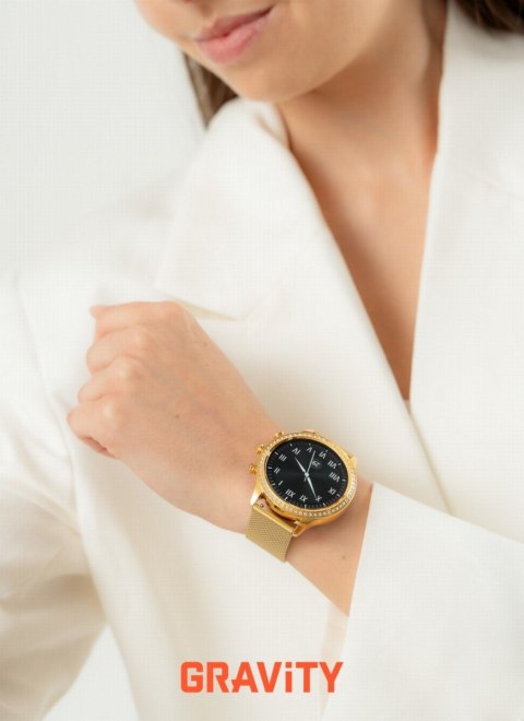 Smartwatch Gravity Złoty Pasek i Bransoleta GT5-1