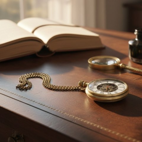 Zegarek Mechaniczny Kieszonkowy Retro - na łańcuszku - WDMA