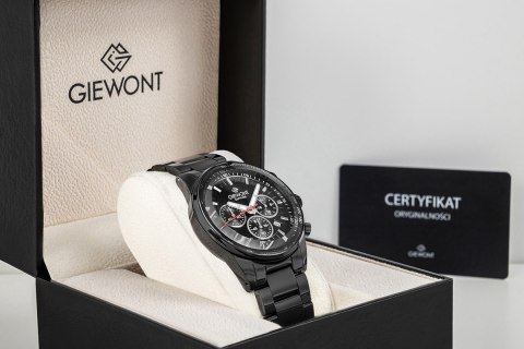 Zegarek Męski Giewont Chronograph Sapphire Czarny GW9140-B2