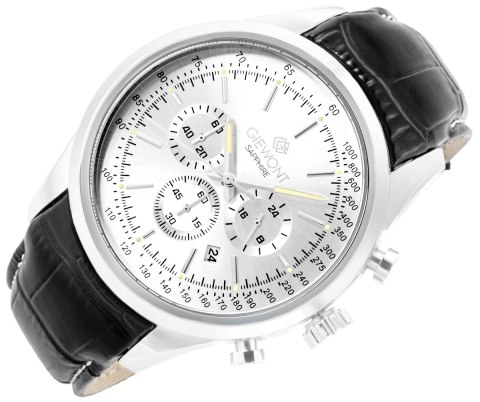Zegarek Męski Giewont Chronograph Sapphire Srebrny GW7650-A1
