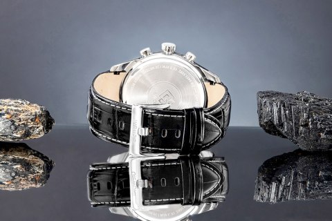 Zegarek Męski Giewont Chronograph Sapphire Srebrny GW7650-A1