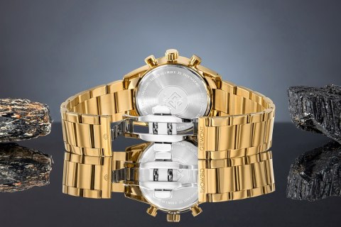 Zegarek Męski Giewont Chronograph Sapphire Złoto Czarny GW9140-B4