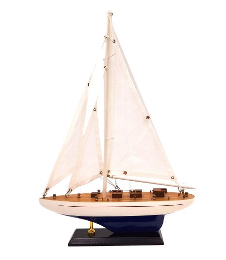 Model Jachtu Drewniany Wysokość 42cm - M1