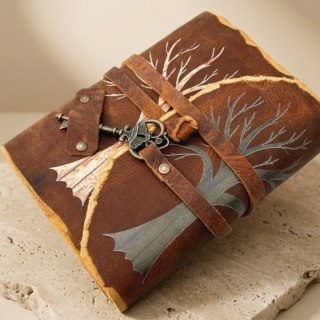 Notes skórzany Vintage 200 stron z kluczem - Drzewo Życia - H006