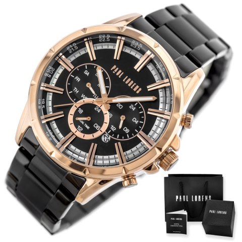 ZEGAREK MĘSKI PAUL LORENS - PL13605B-1A4 (zg359c) + BOX