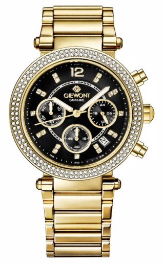 Zegarek Damski Giewont Sapphire Złoto Czarny GW3380-B3