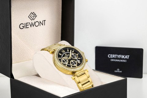 Zegarek Damski Giewont Sapphire Złoto Czarny GW3380-B3