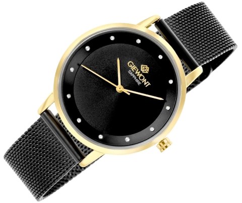 Zegarek Damski Giewont Sapphire Złoto Czarny GW4130-B4