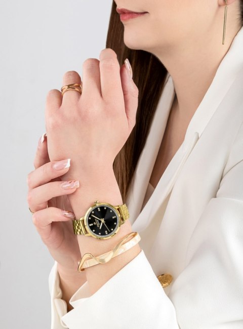 Zegarek Damski Giewont Sapphire Złoto Czarny GW7370-B4