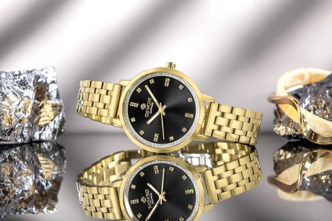 Zegarek Damski Giewont Sapphire Złoto Czarny GW7370-B4