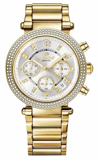 Zegarek Damski Giewont Sapphire Złoto Srebrny GW3380-B2