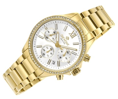 Zegarek Damski Giewont Sapphire Złoto Srebrny GW3670-B2