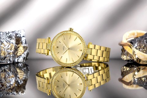 Zegarek Damski Giewont Sapphire Złoty GW9890-B2