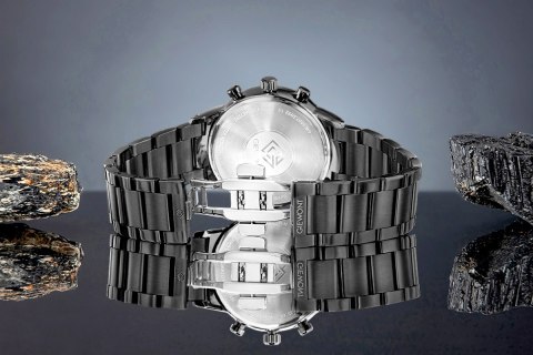 Zegarek Męski Giewont Chronograph Sapphire Czarny GW8510-B2