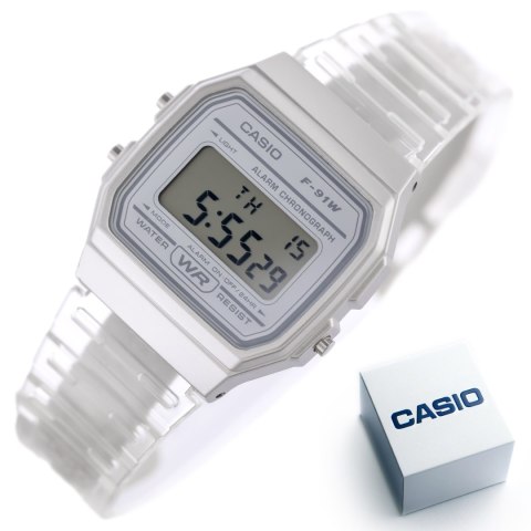 Zegarek Unisex Casio Retro Vintage F-91WS-7 (zd648c) + BOX