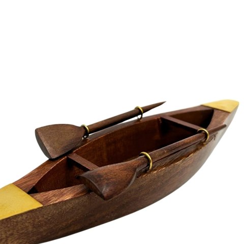 Model Łódka Dekoracyjna Drewniana 25cm - Ozdoba na biurko - 717013