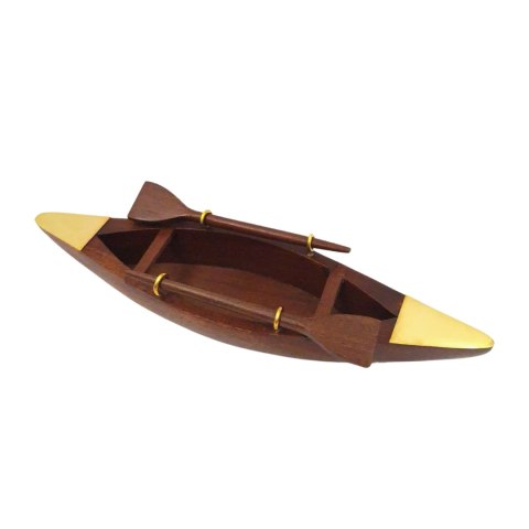 Model Łódka Dekoracyjna Drewniana 25cm - Ozdoba na biurko - 717013
