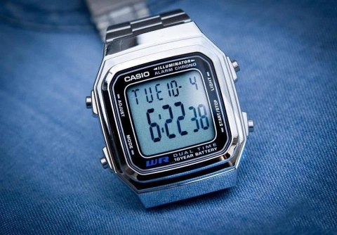 ZEGAREK MĘSKI CASIO A178WA-1A (zd082a) - KLASYKA + BOX