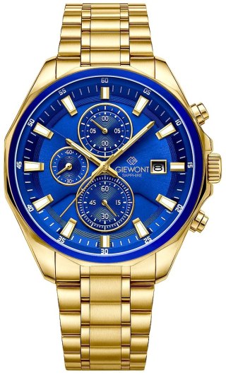 Zegarek Męski Giewont Chronograph Sapphire Złotoniebieski GW7290-B6