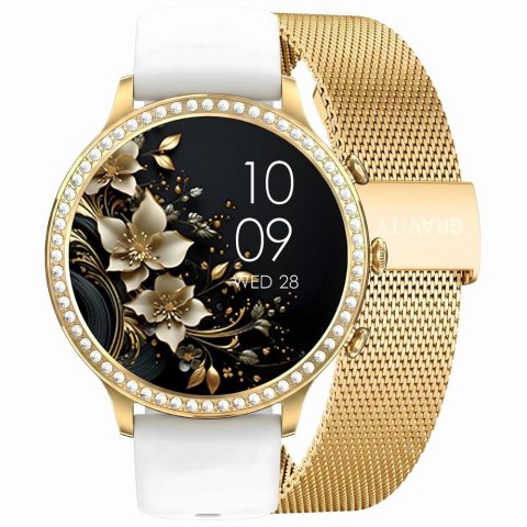 SMARTWATCH DAMSKI GRAVITY GT5-2 - DODATKOWY PASEK (sg043b)