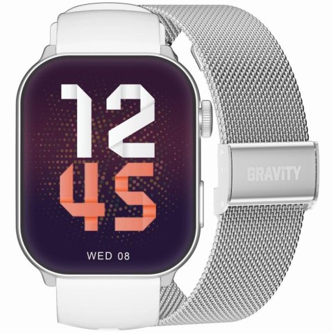 SMARTWATCH UNISEX GRAVITY GT28-10 - ROZMOWY BLUETOOTH, DODATKOWY PASEK (sg037j)