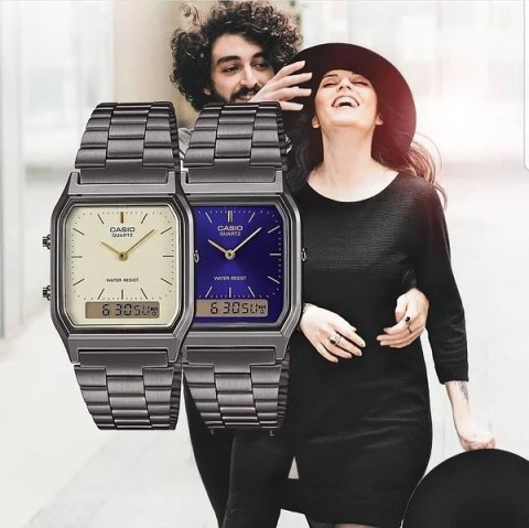 ZEGAREK UNISEX CASIO Vintage AQ-230GG-2A + BOX