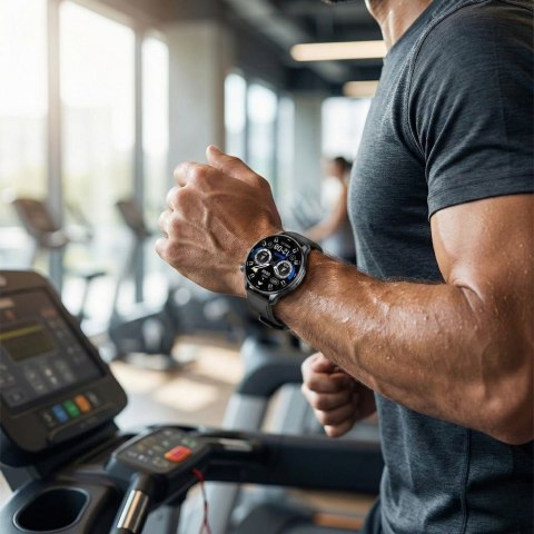 SMARTWATCH MĘSKI GRAVITY GT35-1 - AMOLED, DODATKOWY PASEK (sg049a)