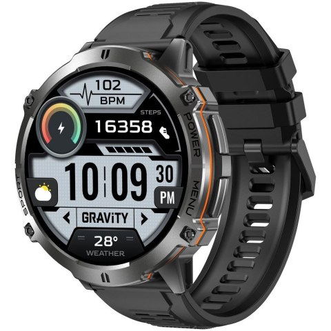SMARTWATCH MĘSKI GRAVITY GT42-1 - AMOLED, DODATKOWA BRANSOLETA (sg056a)