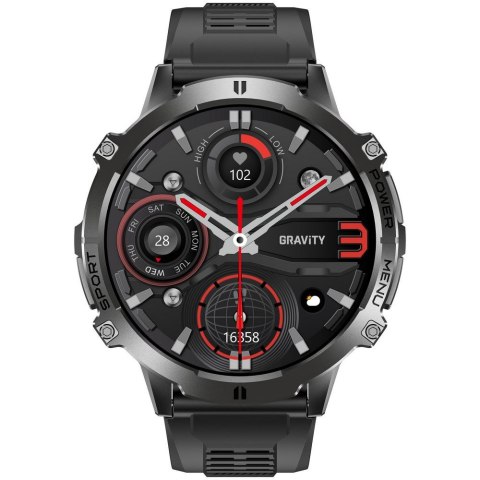 SMARTWATCH MĘSKI GRAVITY GT42-1 - AMOLED, DODATKOWA BRANSOLETA (sg056a)