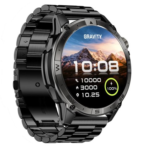 SMARTWATCH MĘSKI GRAVITY GT46-1 - AMOLED, DODATKOWA BRANSOLETA(sg055a)